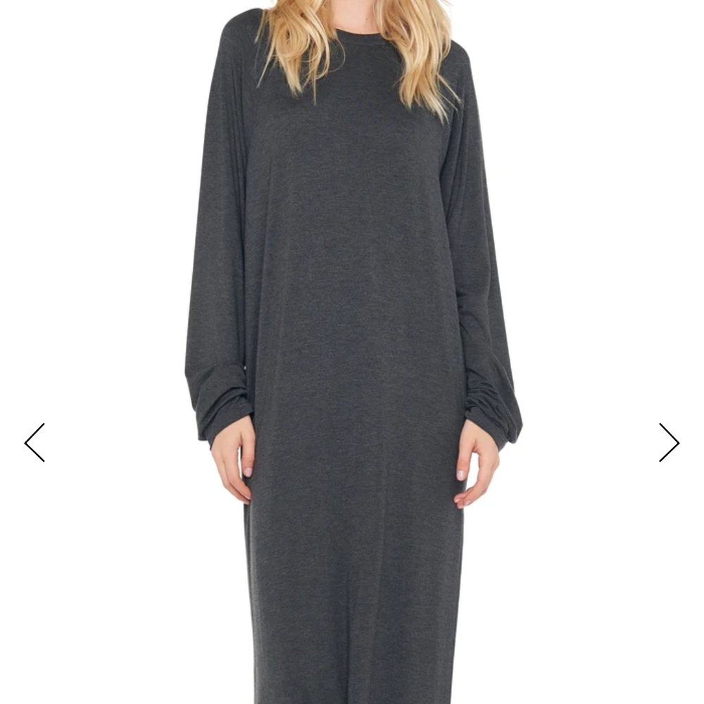 Norma Kamali Charcoal Maxi Dress